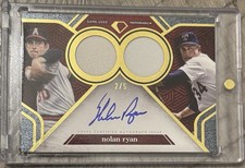 Nolan Ryan Auto /5 2024 Topps Diamond Icons Dual Team Relic Autograph Card