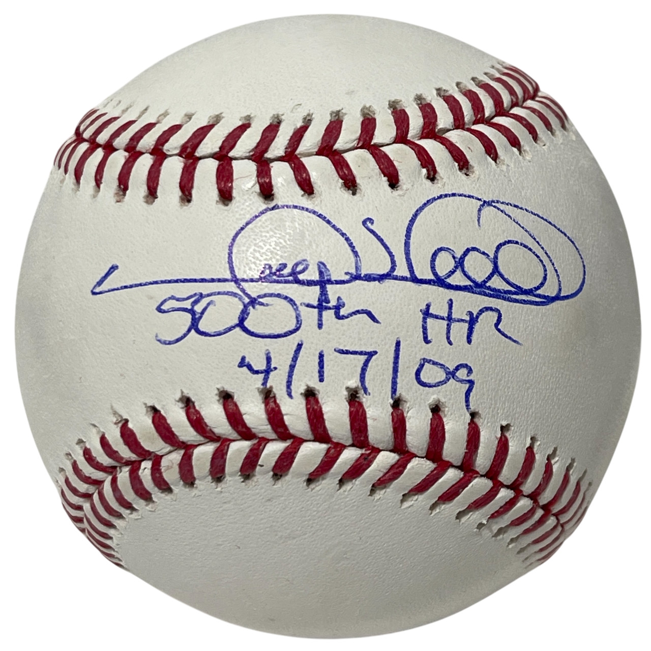 Gary Sheffield Signed ROMLB Baseball w/ 500th HR 4/17/09 Ins Beckett Wit BAS COA