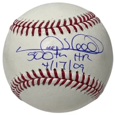 Gary Sheffield Signed ROMLB Baseball w/ 500th HR 4/17/09 Ins Beckett Wit BAS COA