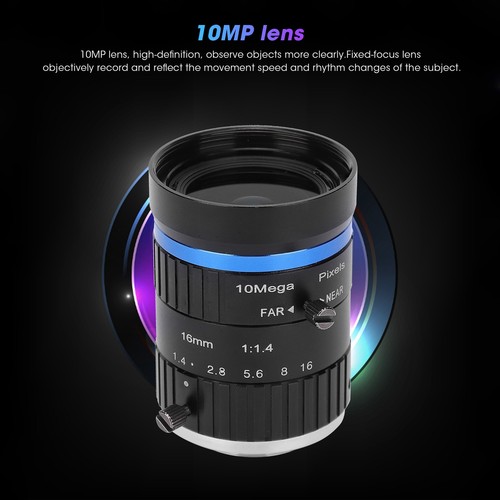 10MP HD Lens C Mount Camera Lens With Low Distortion/Manual Zoom Iris Focus For - Picture 4 of 23