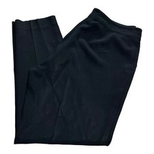 St John Caviar Dress Pants Women s 8 Solid Black Straight Leg High Rise