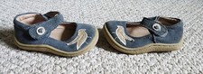 Livie and Luca Pio Pio Mary Jane Suede Grey Blue Shoes Toddler Girls Size 6