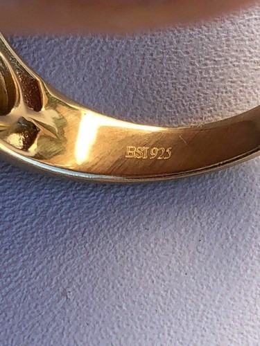 Herren Echt 14k Vergoldet Echt Massiv 925 Silber Glück Hufeisen Ring CZ 7-12 - Bild 8 von 14