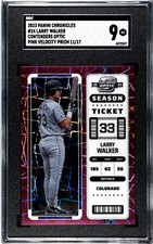 2023 Panini Chronicles Contenders Optic #24 Larry Walker PINK VELOCITY /17 SGC 9