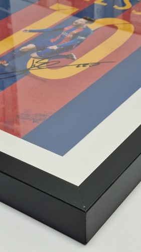 Lionel Messi autographed canvas Hand Signed FRAMED w/COA Free shipping worldwide - Picture 14 of 24
