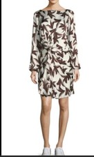 ALC Women's WHITE Wrap Dress 100% Silk SIZE 8 Beautiful Condition