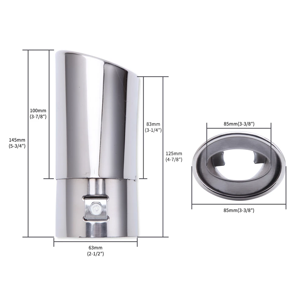 Silenciador trasero de acero inoxidable con punta de tubo de escape de coche para Austin Healey Foto 2 de 4
