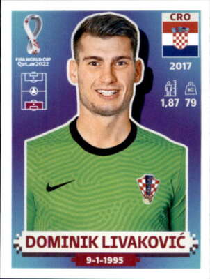 2022 Panini Sticker Road to World Cup Qatar #CRO3 Dominik Livakovic Croatia
