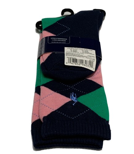 RALPH LAUREN Girls ARGYLE Designer PREPPY Pony Knee Socks I Sock Size 4-6X NWT - Picture 3 of 5