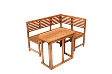 Merxx Gartenmöbel-Set Eckbank mit Klapptisch 60 x 90 cm, Sitzgruppe