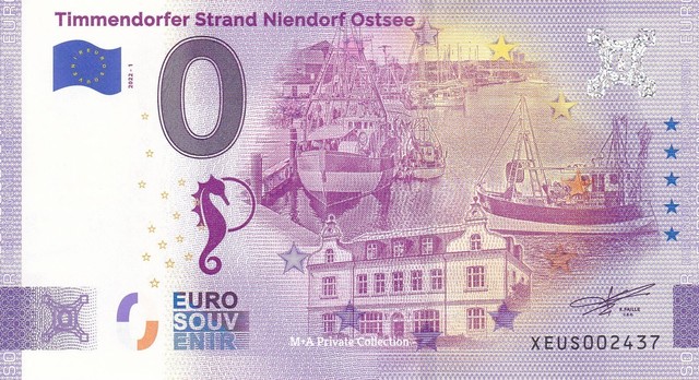 0 Euro-Schein TIMMENDORFER STRAND - NIENDORF OSTSEE XEUS-2022-1 ANNIVERSARY 0 Euro-Schein TIMMENDORFER STRAND - NIENDORF OSTSEE XEUS-2022-1 ANNIVERSARY