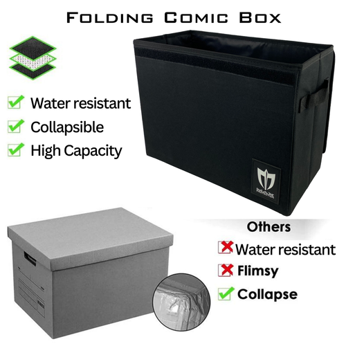 (10) Cajas de almacenamiento plegables ligeras para cómics apilables - Imagen 3 de 5