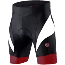 SOUKE SPORTS ECO-DAILY Black & Red Cycling Biking Active Padded Shorts Mens L