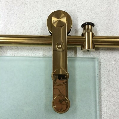 Rio Gold Finish Sliding Barn Door Hardware Ebay
