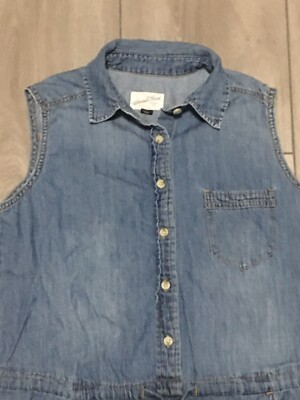 UNIVERSAL THREAD Romper Jumper Shorts Cotton Small Denim Sleeveless