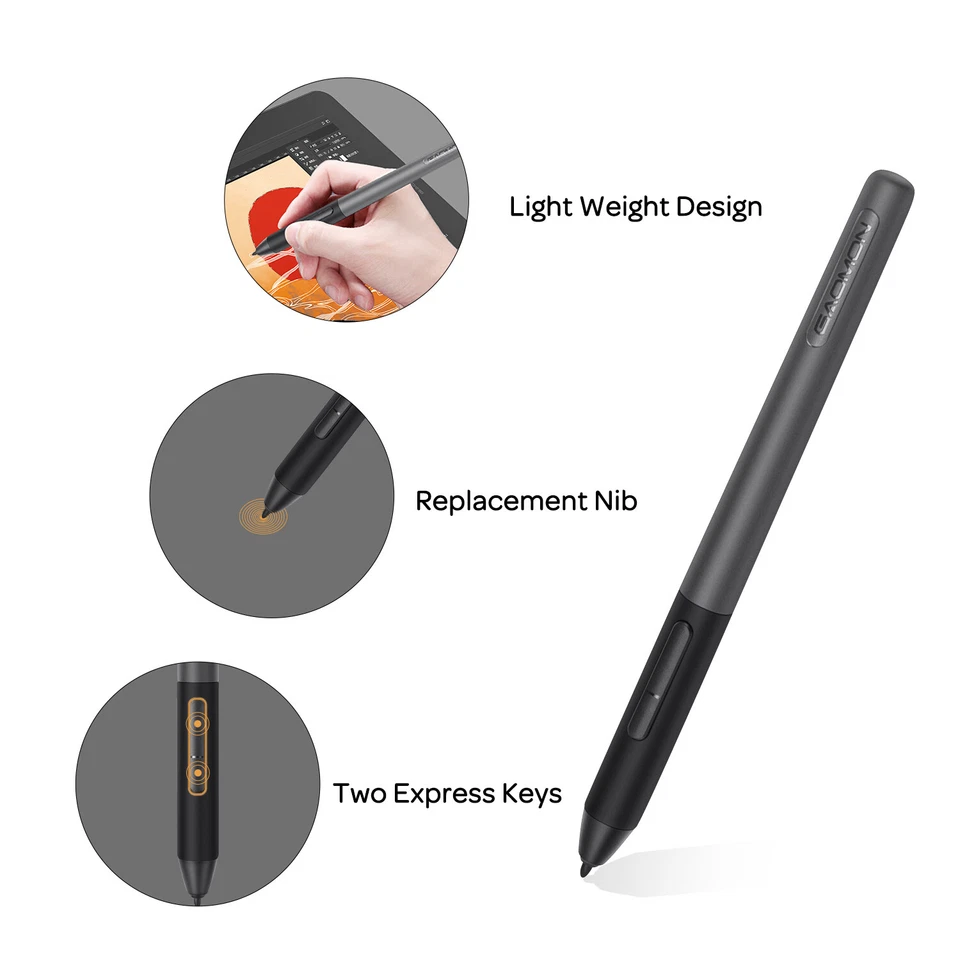 Gaomon AP50 Digital Passive Pen with 8192 Levels Pen Pressure for PD1161/PD1220 - Image 4 of 4