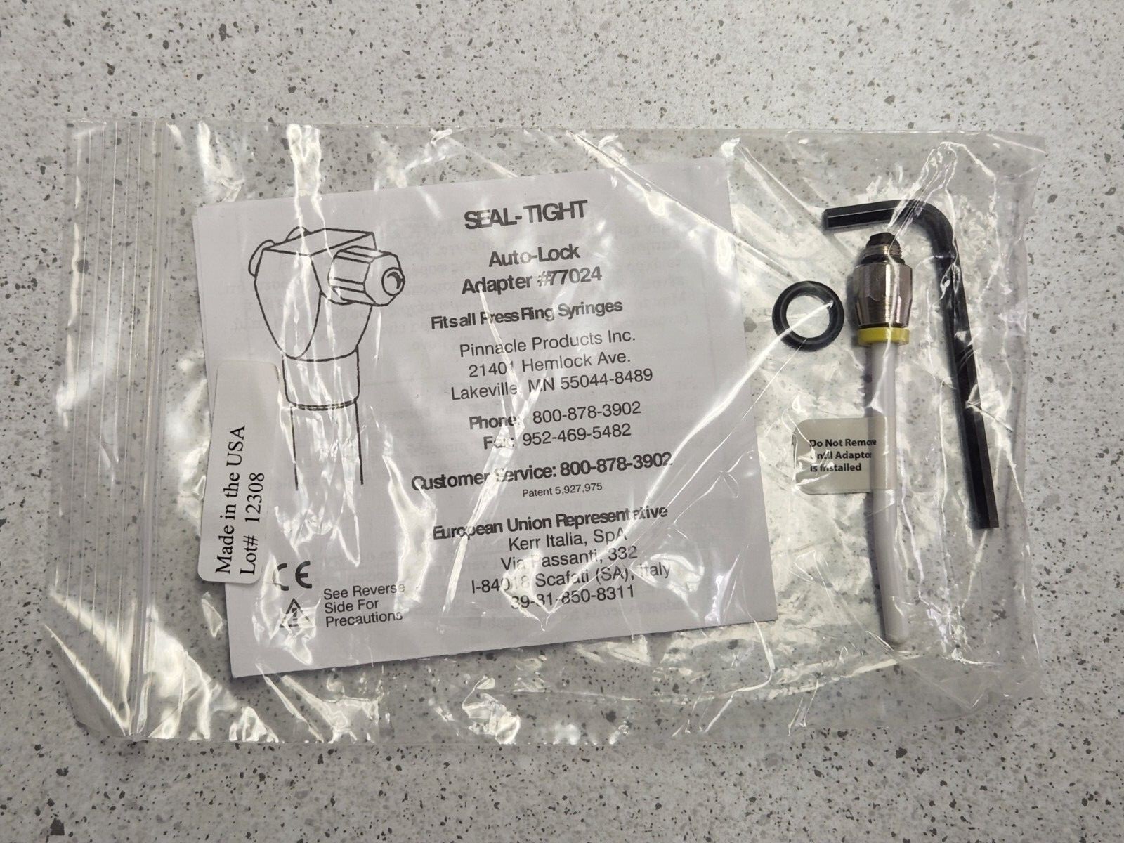 Pinnacle Seal-Tight Auto-Lock Adapter #77024 For DCI Press-Ring 3/pkg w ...