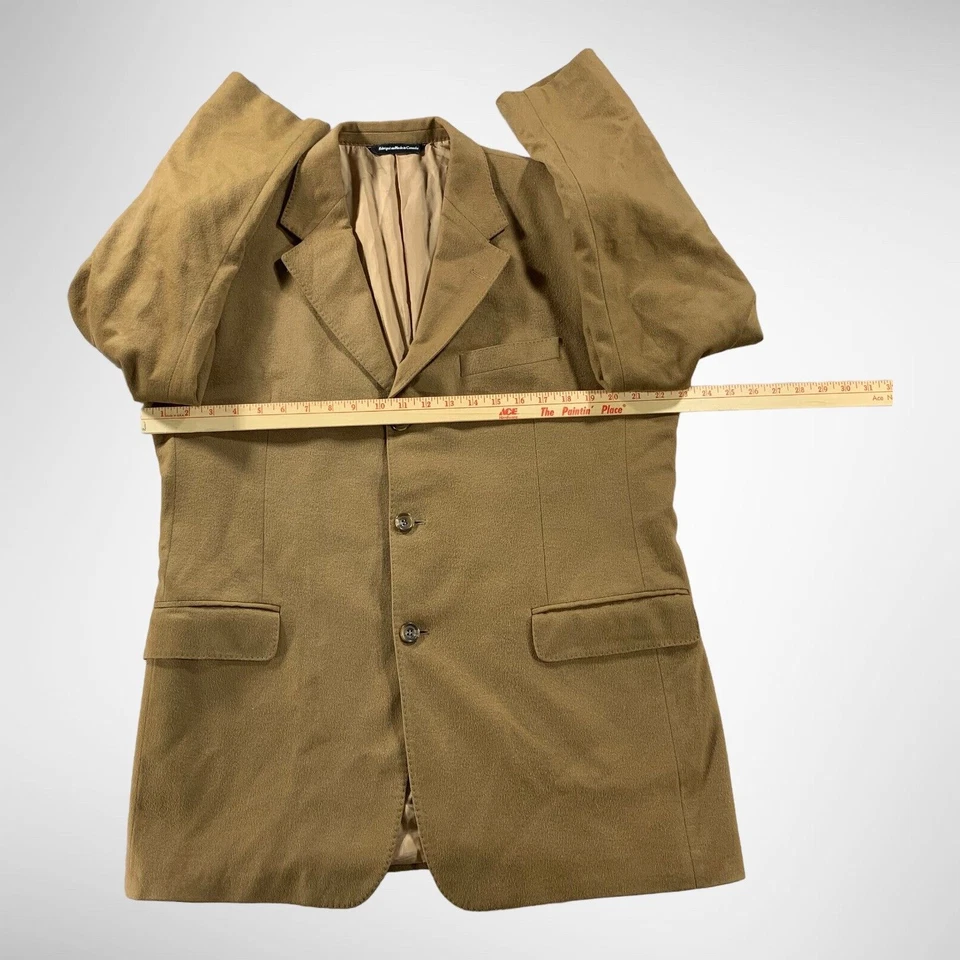 Coppley Sport Coat Mens 42R Camel Brown 100% Cashmere 3-Button Ventless - Image 3 of 4