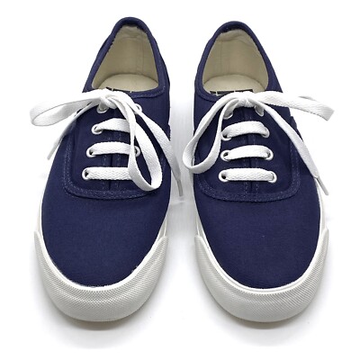 PRO-Keds Low Top Classic Lace Up Sneakers Navy Blue Canvas High