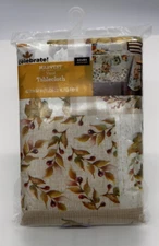 Way to Celebrate Watercolor Pumpkin Patch 60" X 84" Autumn Vinyl Tablecloth New