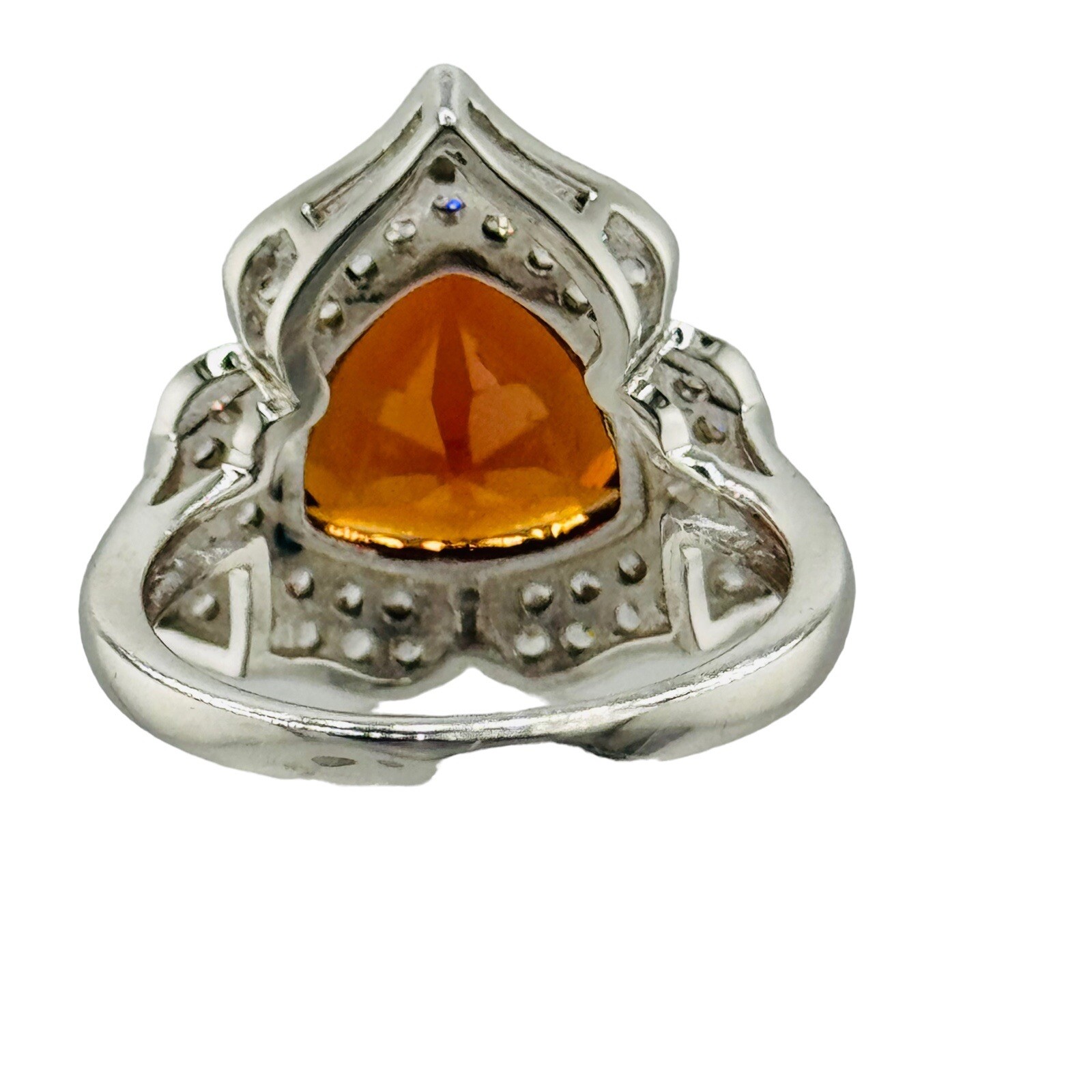 Sterling Silver 925 Red Ruby Topaz Ring Size 7 Si… - image 4