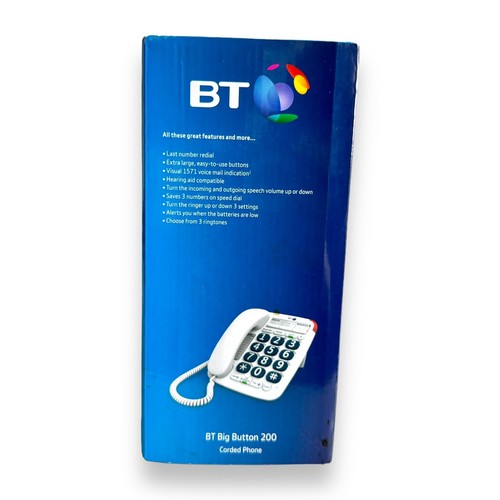 BT BIG BUTTON 200 Telefon w kolorze białym "Fabrycznie nowy!" W pudełku nieużywane duże guziki - Zdjęcie 5 z 15