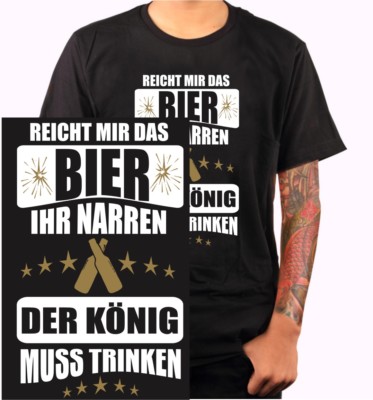 Beer Alcohol Fun Shirt T-Shirt King Drinking JGA Funny Gift Bachelor 