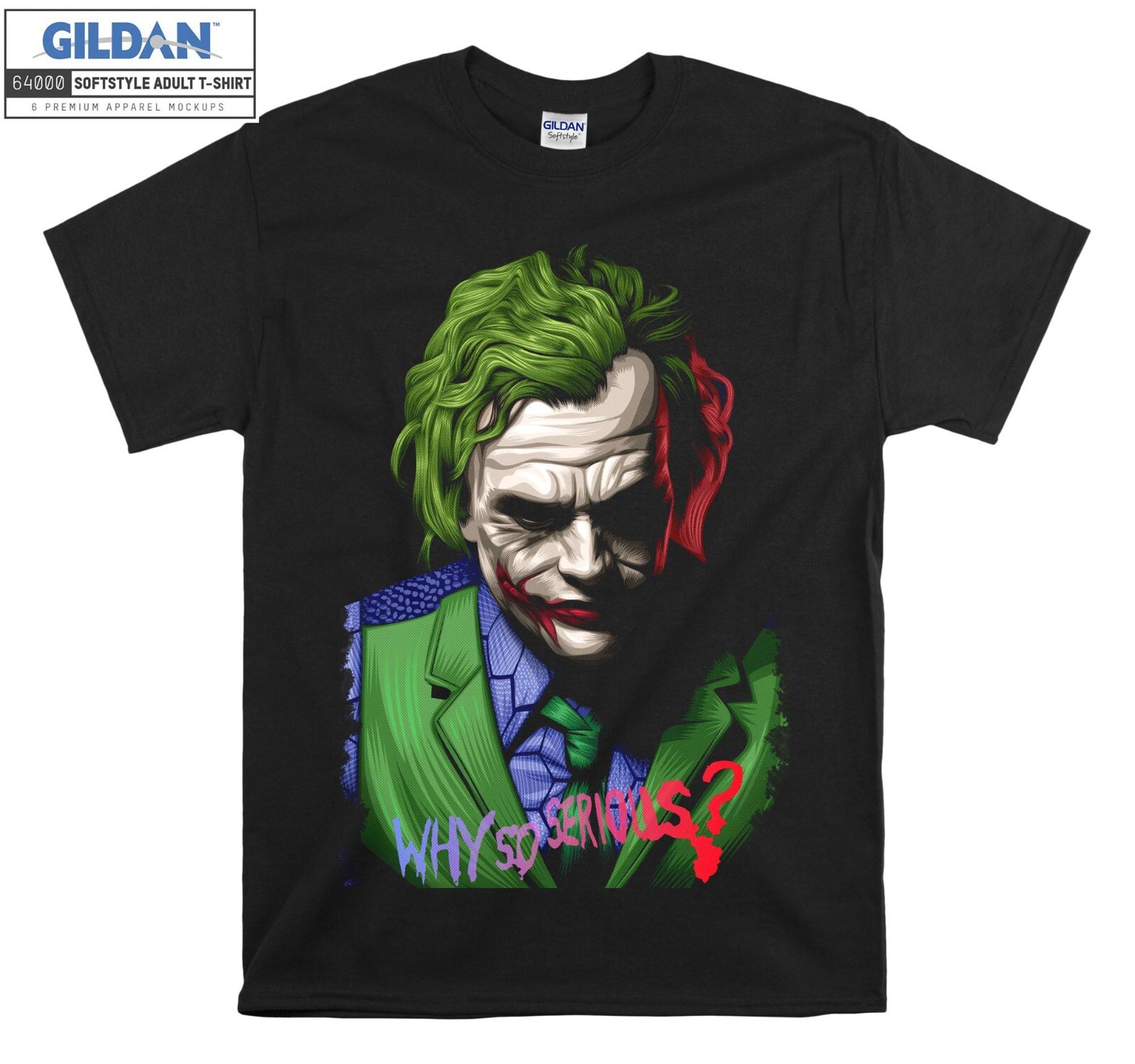 Why So Serious Face Joker T-shirt Gift Hoodie Tshirt Men Women Unisex E655