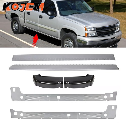 6PCS Fits 99-07 Silverado Sierra 1500 Extended Cab Rocker Panels Cab Corners Set