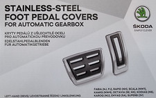 Skoda Edelstahl Pedal Blenden Set für AUTOMATIK DSG Fabia Octavia Superb Karoq