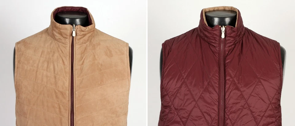 Brunello Cucinelli 双面麂皮绒皮革松饼背心 - 全新 - $5395 零售 — 第 4/4 张图片