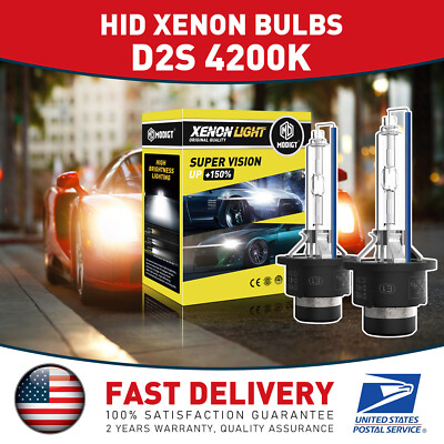 2PCS D2S 4200K HID XENON HEADLIGHT BULBS WARM WHITE FOR 2001-2009 Honda S2000