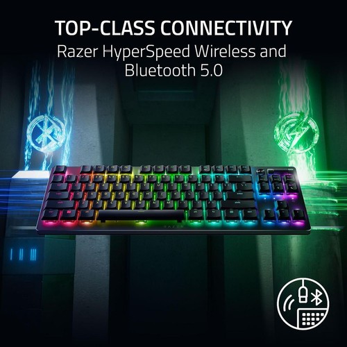 Razer DeathStalker V2 Pro TKL Gaming Keyboard Dual Wireless Red Switches US ISO - Zdjęcie 3 z 7