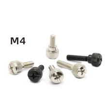 M4 Steel Knurled Thumb Screws Phillips Hand Grip Knob Bolts Round Head High type