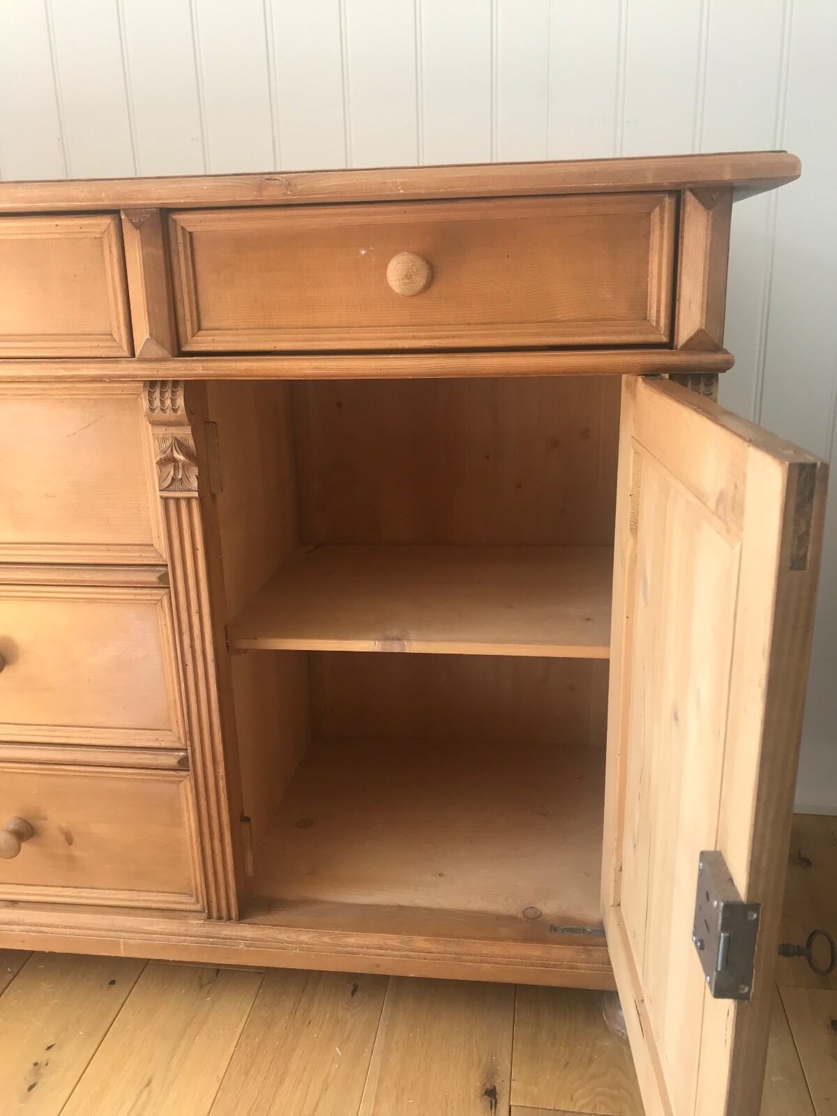 Decorative Antique Pine Sideboard/Kitchen Cupboard eBay