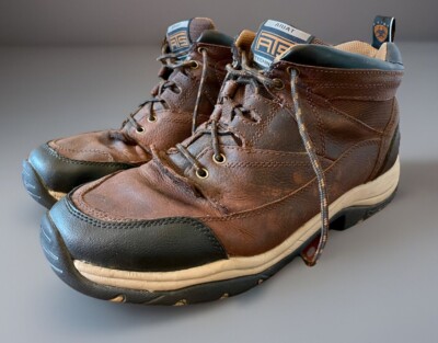 ARIAT TERRAIN ATS Technology Mens 11.5D Work Boots Brown Leather Cushioned Sole