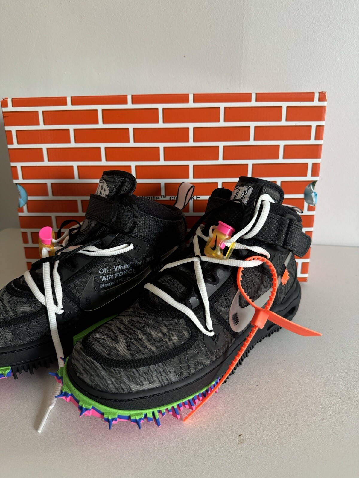 OFF WHITE X NIKE Nike Air Force 1 Mid x Off White Black taglia UK 9 ? nuovissime lotto edizione 2022✨