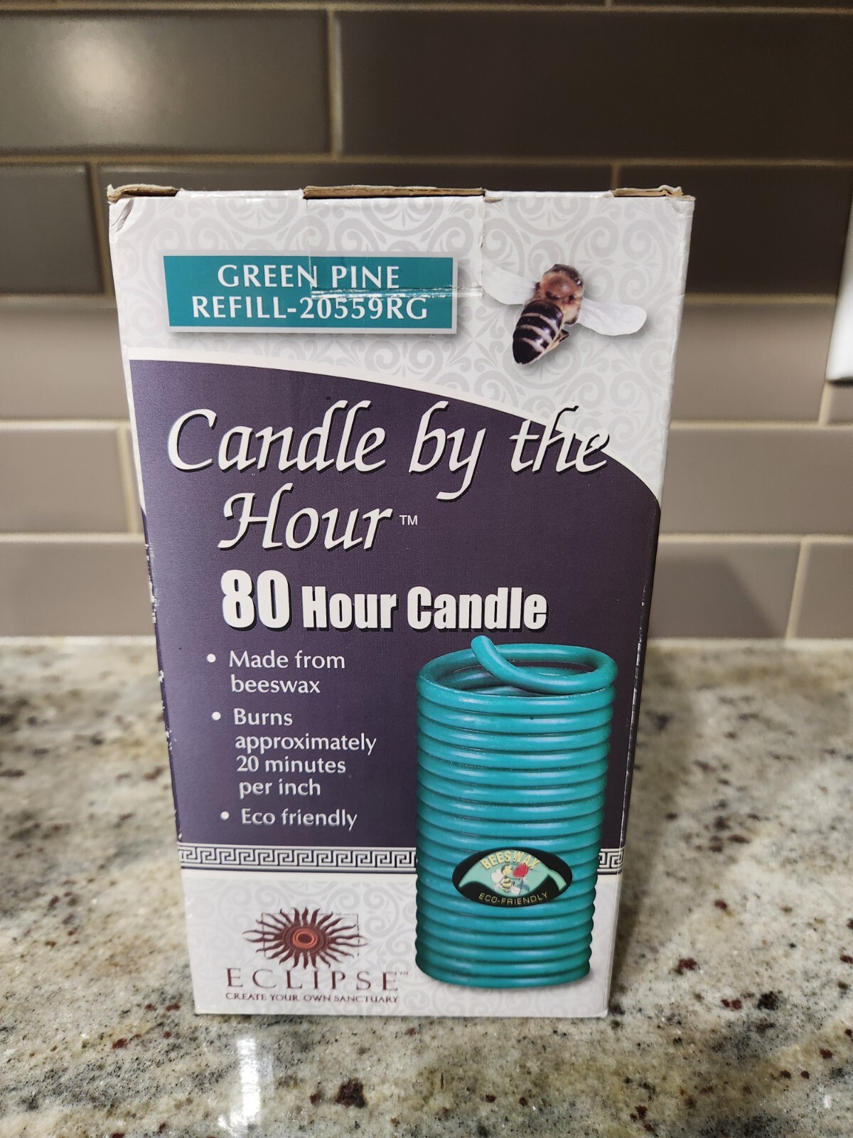 Eclipse Candle By The Hour 80 Hour Candle (Pine Green)