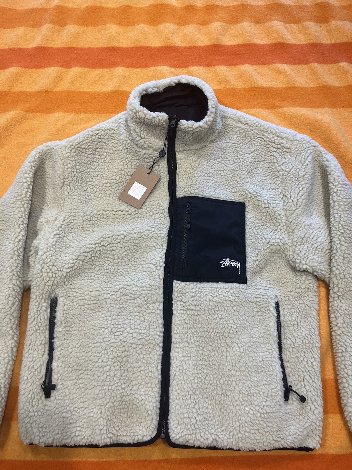 fleece stussy jacket