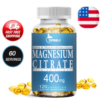 Magnesium Citrate 400mg Nerve & Muscle Function Cardiovascular Health 120 Pills
