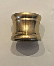 New Unfinished Brass Neck Coupling 1/8F x 1/4F (3/8" x 1/2" lamp pipe) Lamp Part