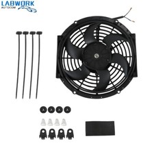 10 Inch 12v Black Electric Cooling Fan Thermo Fan Mounting Kits Universal
