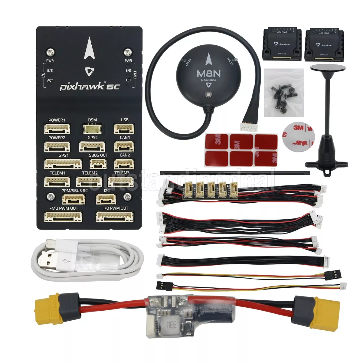 Holybro Flight Controller Pixhawk 6C PM02 M8N GPS Module for