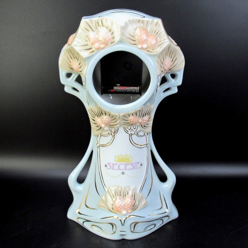Royal Dux Porzellan Tischuhr SECESE Jugendstil-Stil Art Nouveau Style Clock RARE - Bild 6 von 9