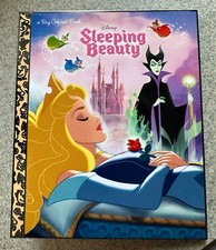 PIN SLEEPING BEAUTY 3" JUMBO FANTASY LITTLE GOLDEN BOOK AURORA MALEFICENT FAIRYS