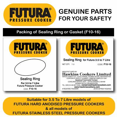 #ad #ad 2 Piece X Hawkins FUTURA Sealing Ring Gasket 3.5L 7L Tall Cooker F 10 16 $21.59
