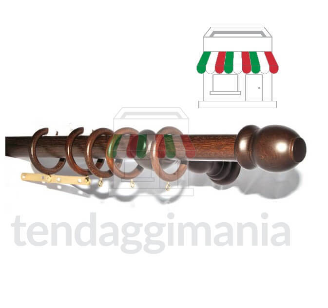 BASTONE TENDA IN Legno A Corda Oro Antico Satinato Mod.coppiera Diametro Mm. 35 EUR 95,50 - IT - Foto 9