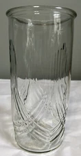 Vintage Hoosier Glass #4102 Clear Glass Embossed Art Deco Style 9 3/4” Vase