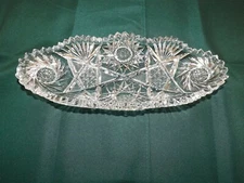 VINTAGE BRILLIANT CUT GLASS EAPG RELISH DISH NUT DISH CELERY DISH