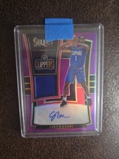 2017-18 PANINI SELECT JAWUN EVANS PURPLE PRIZM AUTOGRAPH RELIC RC #/99 OSU 